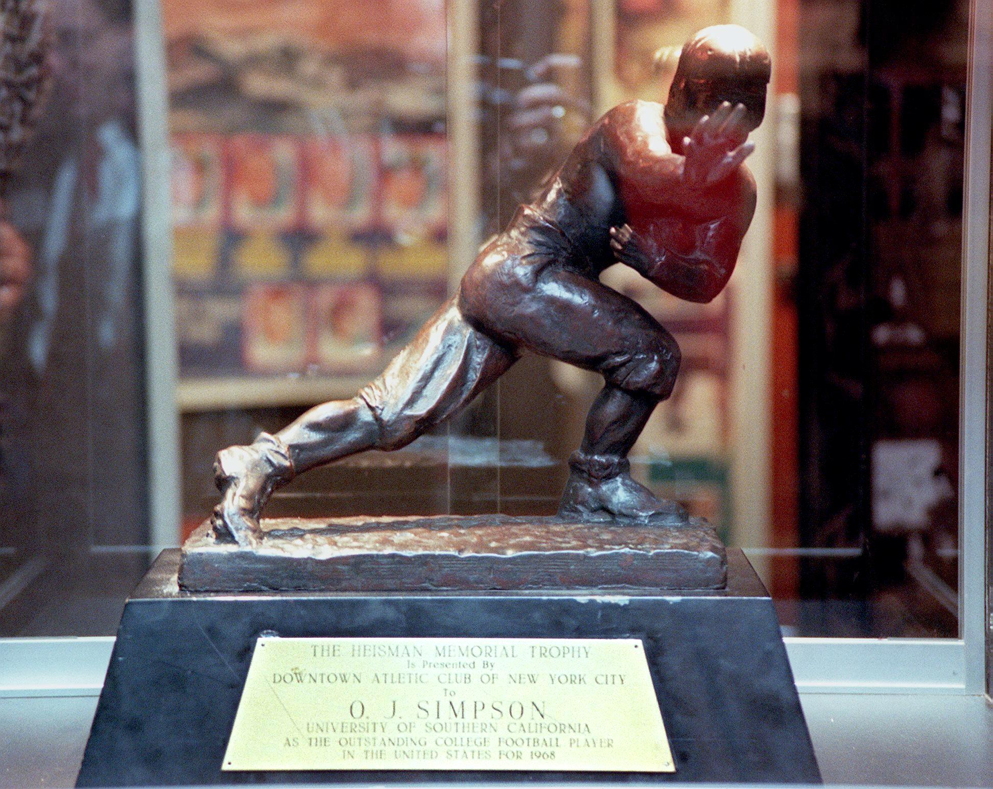 The Heisman Memorial Trophy Award that was present