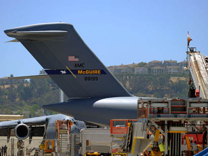 Boeing C-17 cargo plane (Photo by Kevork Djansezian/Getty Images)