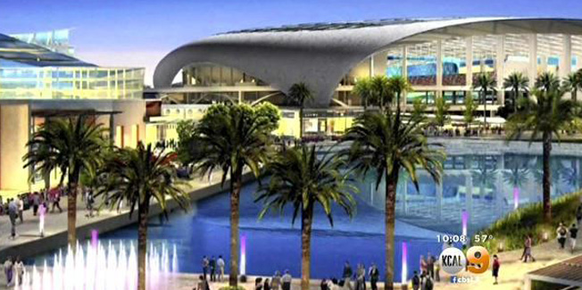 An artist's rendering of a proposed stadium in Inglewood. (credit: CBS)