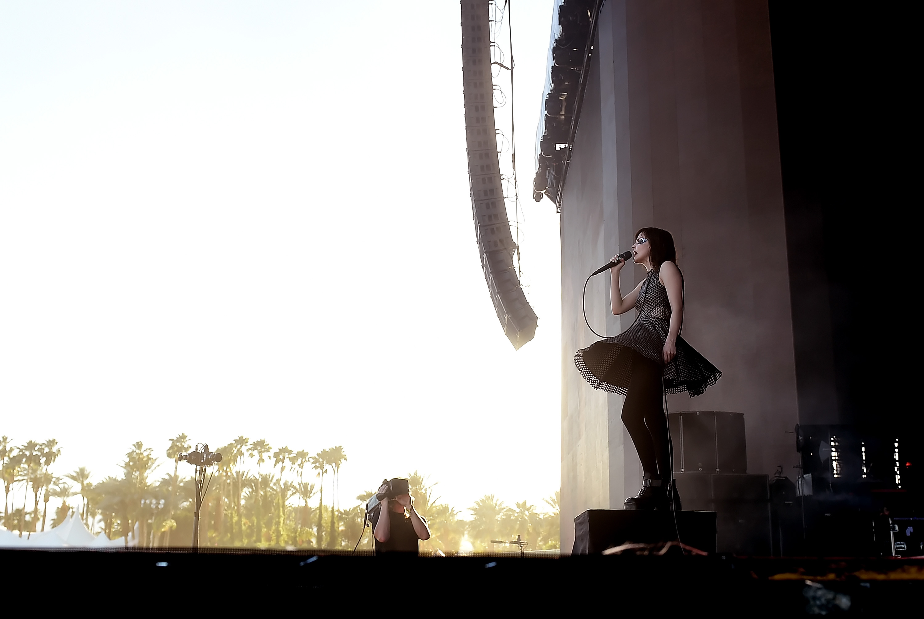 INDIO, CA - APRIL 23:  Musician Lauren Mayberry of Chvrches performs onstage during day 2 of the 2016 Coachella Valley Music & Arts Festival Weekend 2 at the Empire Polo Club on April 23, 2016 in Indio, California.  (Photo by Kevin Winter/Getty Images for Coachella)