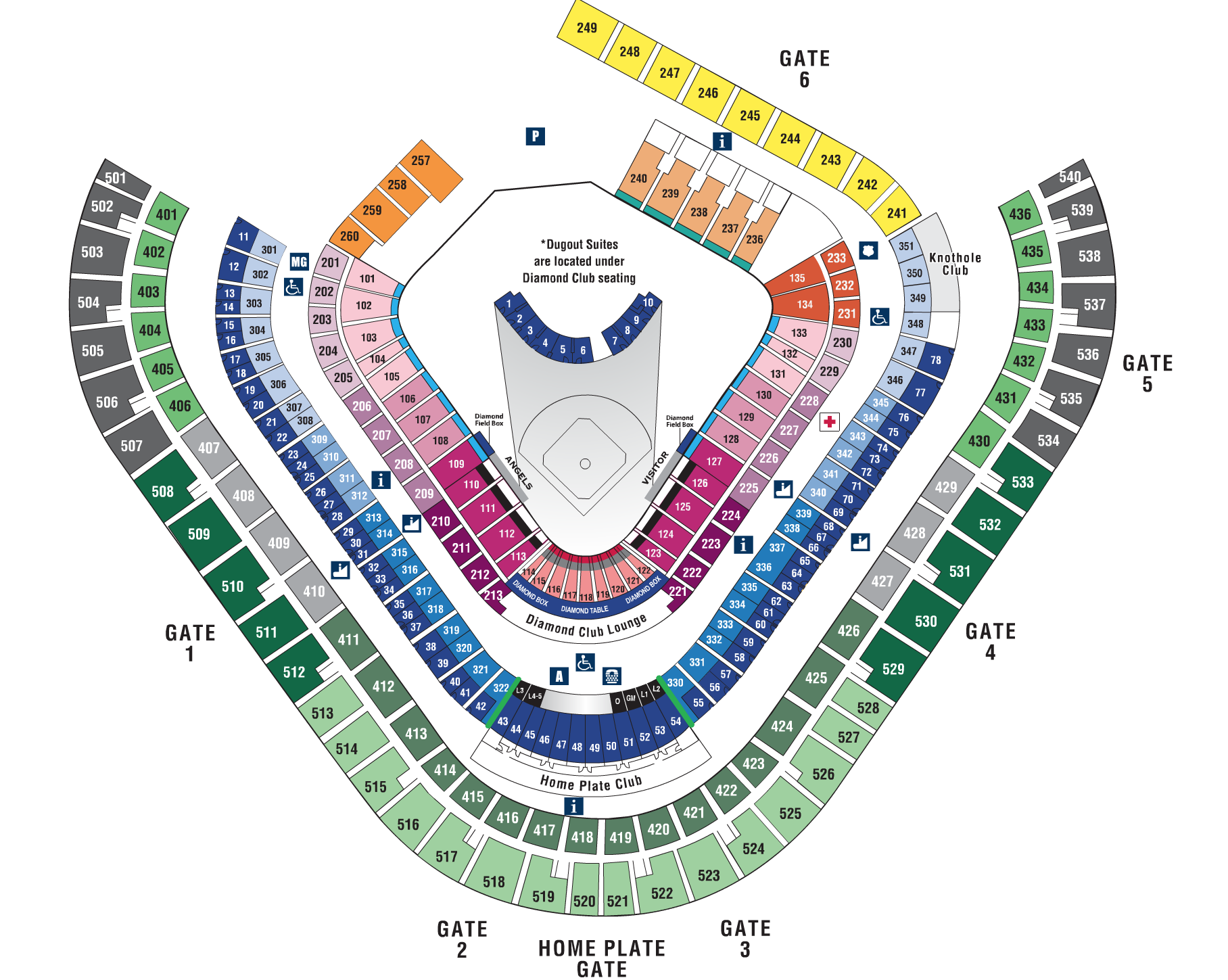 Angels Stadium Map Seating.