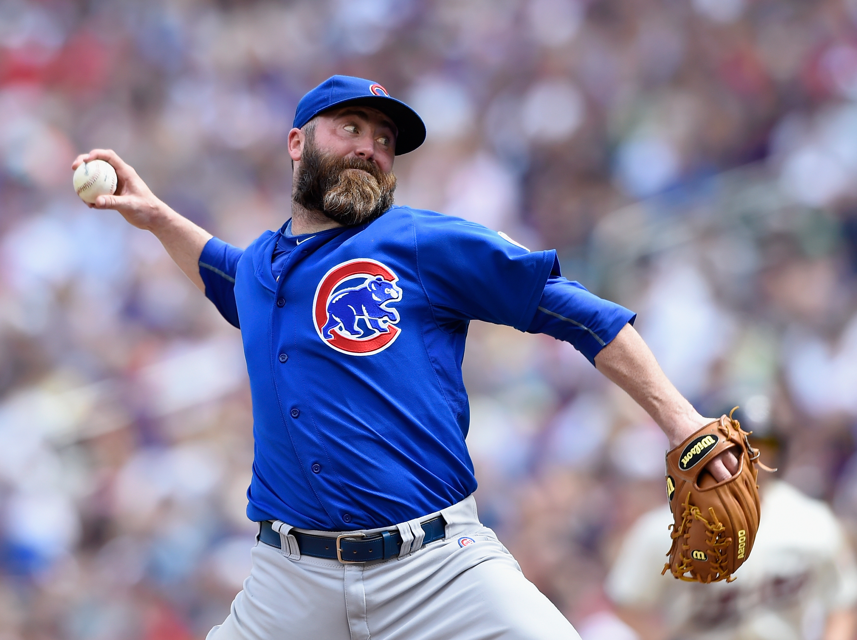 MINNEAPOLIS, MN - JUNE 20: Jason Motte #30 of the Chicago Cubs delivers a pitch against the Minnesota Twins during the ninth inning of the game on June 20, 2015 at Target Field in Minneapolis, Minnesota. The Cubs defeated the Twins 4-1 in ten innings. (Credit: Hannah Foslien/Getty Images)