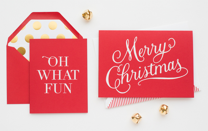 sugar paper holiday cards greeting