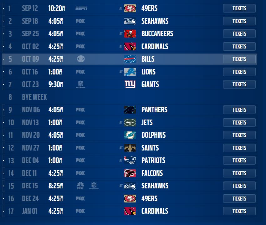 Rams Schedule