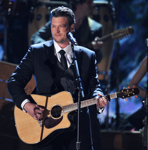 Musician Blake Shelton performs onstage at the 54th Annual GRAMMY Awards held at Staples Center on February 12, 2012 in Los Angeles.