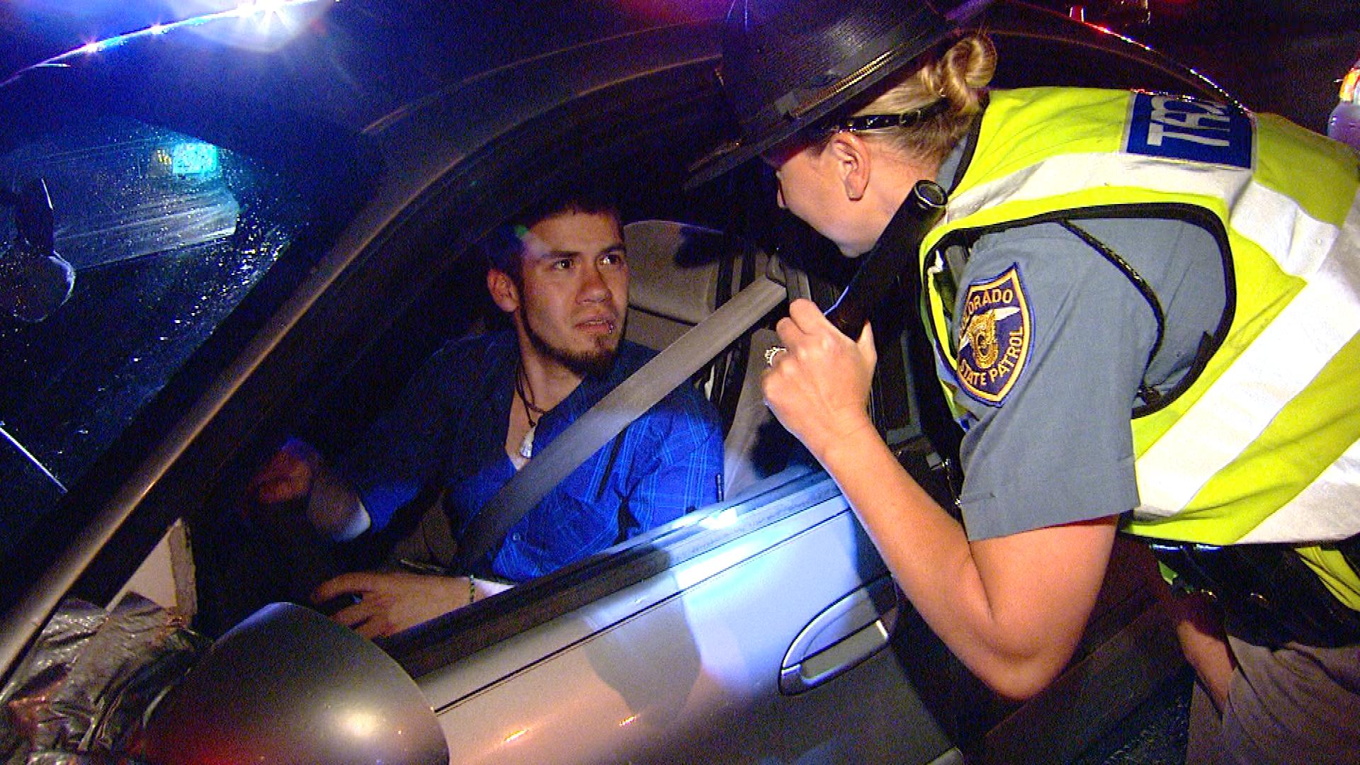 An image from a police checkpoint in 2013 (credit: CBS)