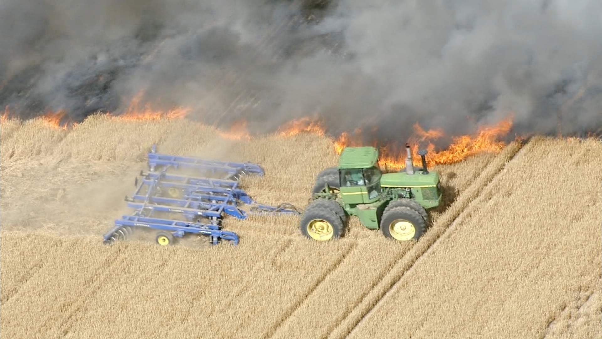 A Colorado farmer in Weld County fought a wildfire in 2013.