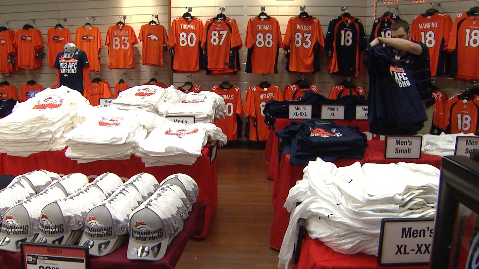 stores that sell broncos shirts
