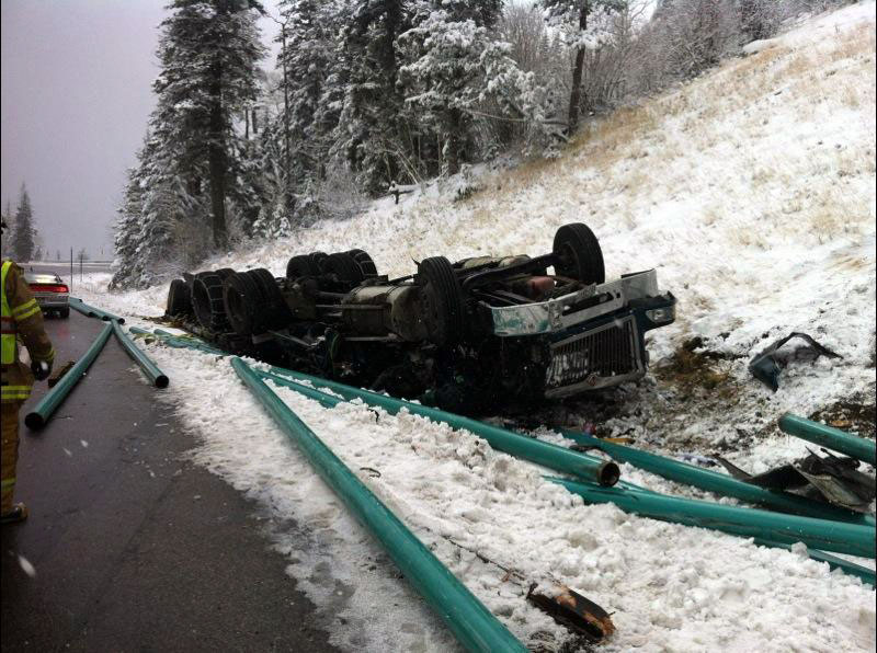 Truck Driver Injured In Rollover Crash On Wolf Creek Pass