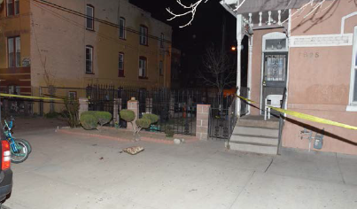 The shooting scene at 1625 Bruce Randolph Avenue (credit: Denver Police) 