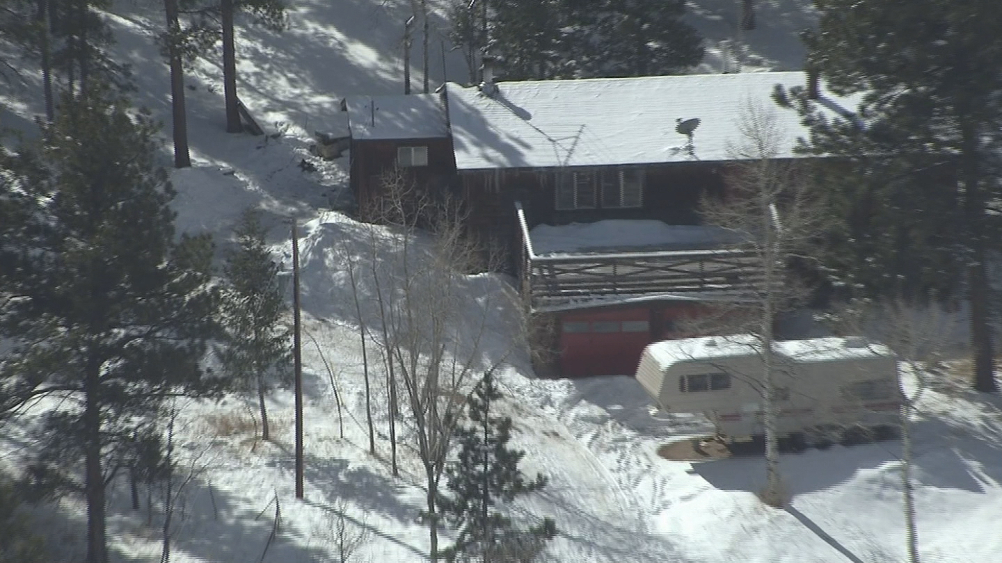 Copter4 flew over where the shootout happened in Bailey (credit: CBS)