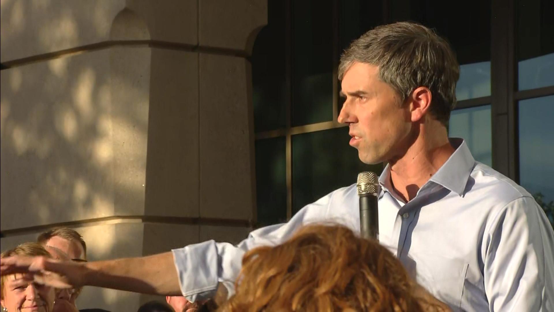 Democratic presidential candidate Beto O'Rourke during an appearance in Aurora, Colorado.
