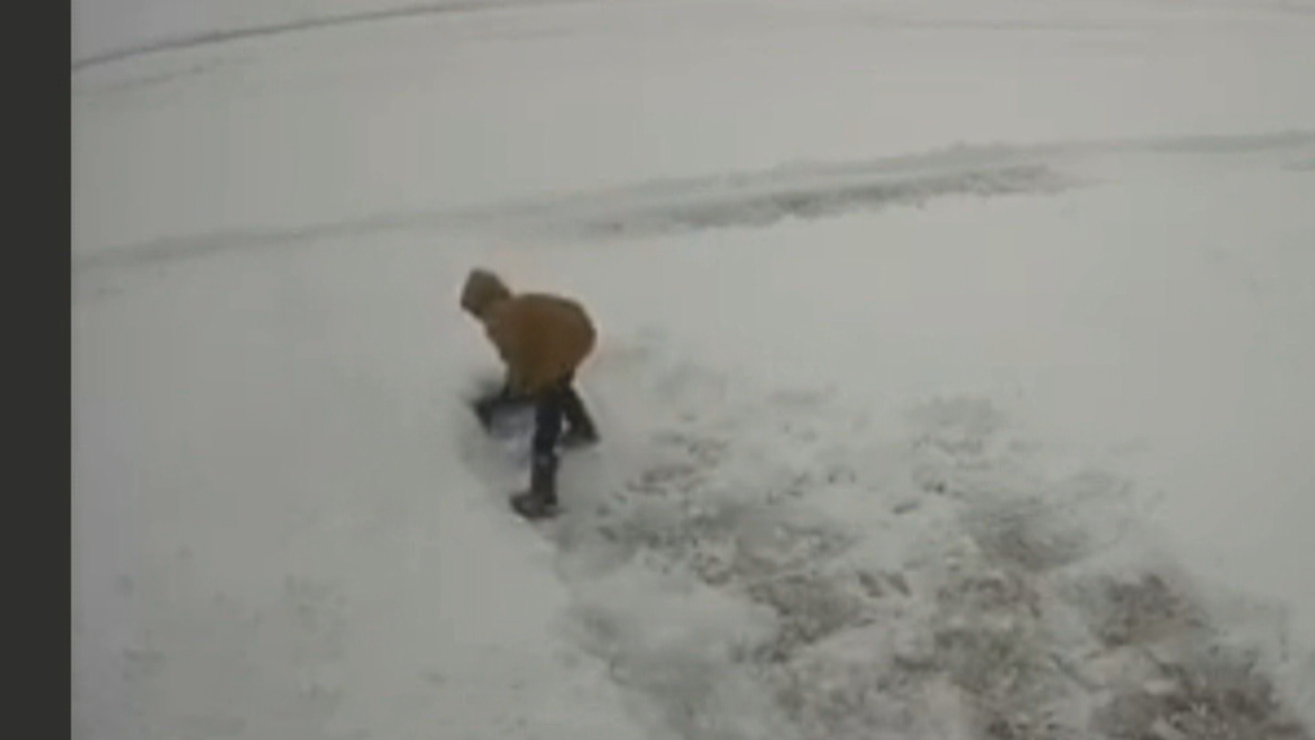 A boy in Colorado Springs realized shoveling the snow isn't as easy as it looks.