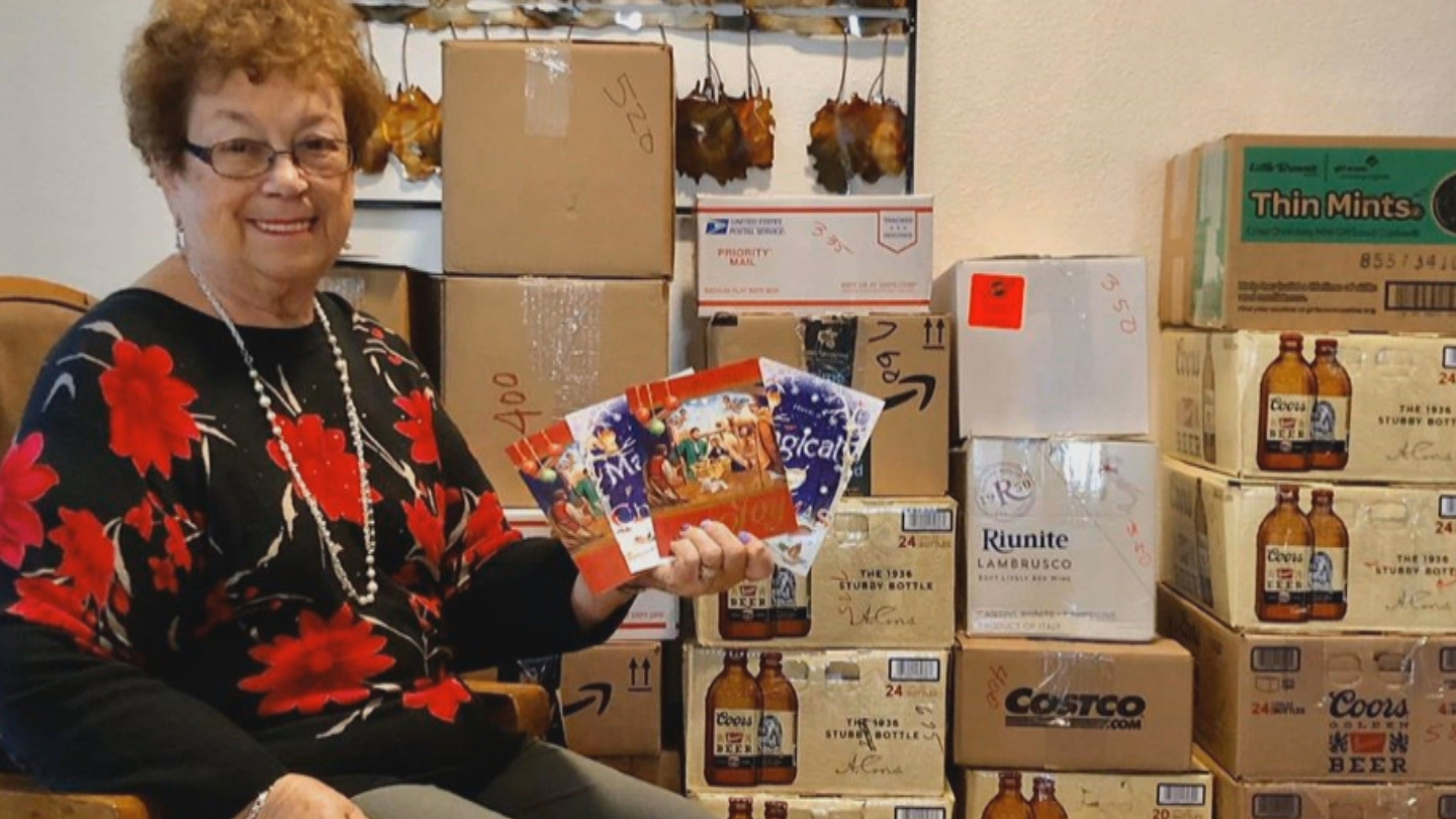 Marlys Halbeisen Raises Enough Money To Send Cards To Troops