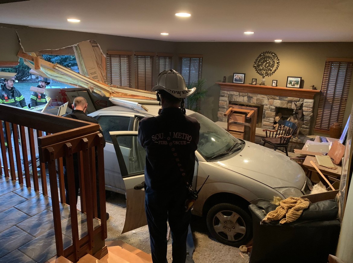 Car Crashes Into Castle Pines Home, Just Feet Away From Homeowner & Dogs