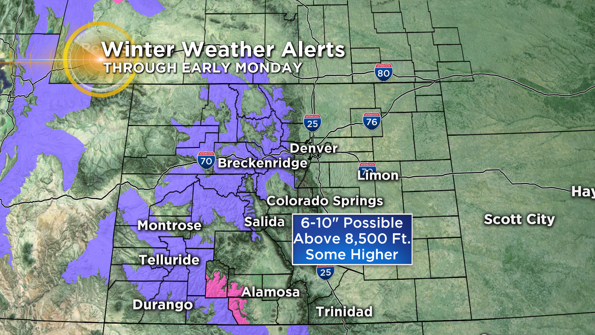 Colorado Weather More Mountain Snow Some Possible In Denver By