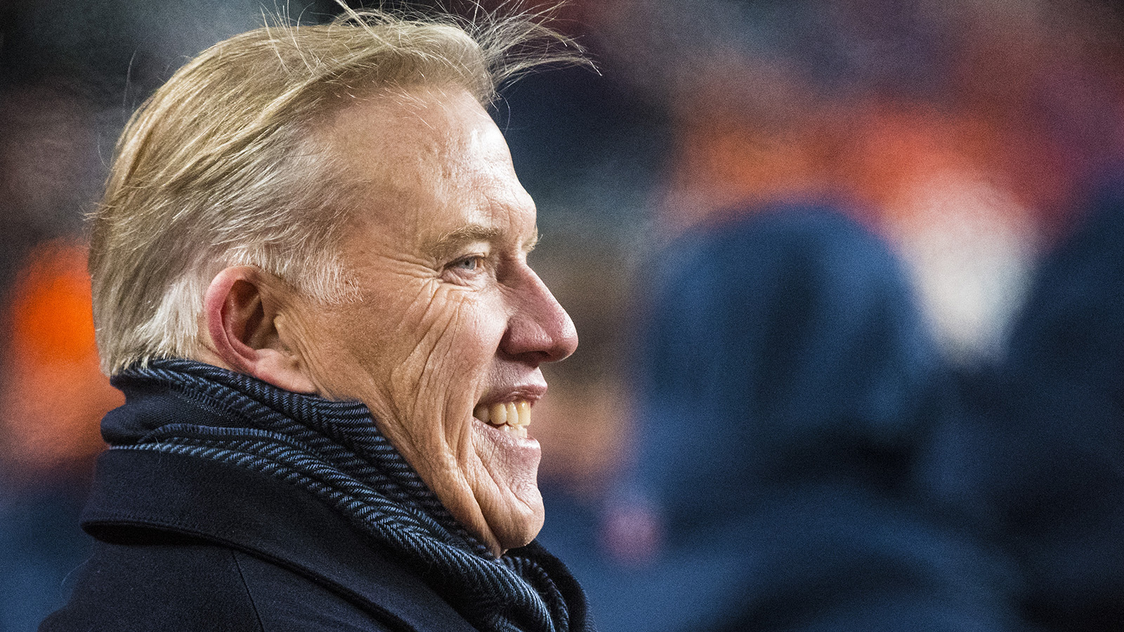 John Elway of the Denver Broncos at Empower Field at Mile High on Dec. 29, 2019, during a game against the Oakland Raiders.