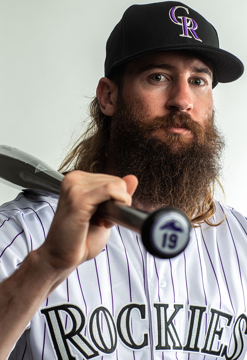 Charlie Blackmon of the Colorado Rockies poses for a portrait during Photo Day at the Colorado Rockies Spring Training Facility at Salt River Fields at Talking Stick on Feb. 19, 2020.
