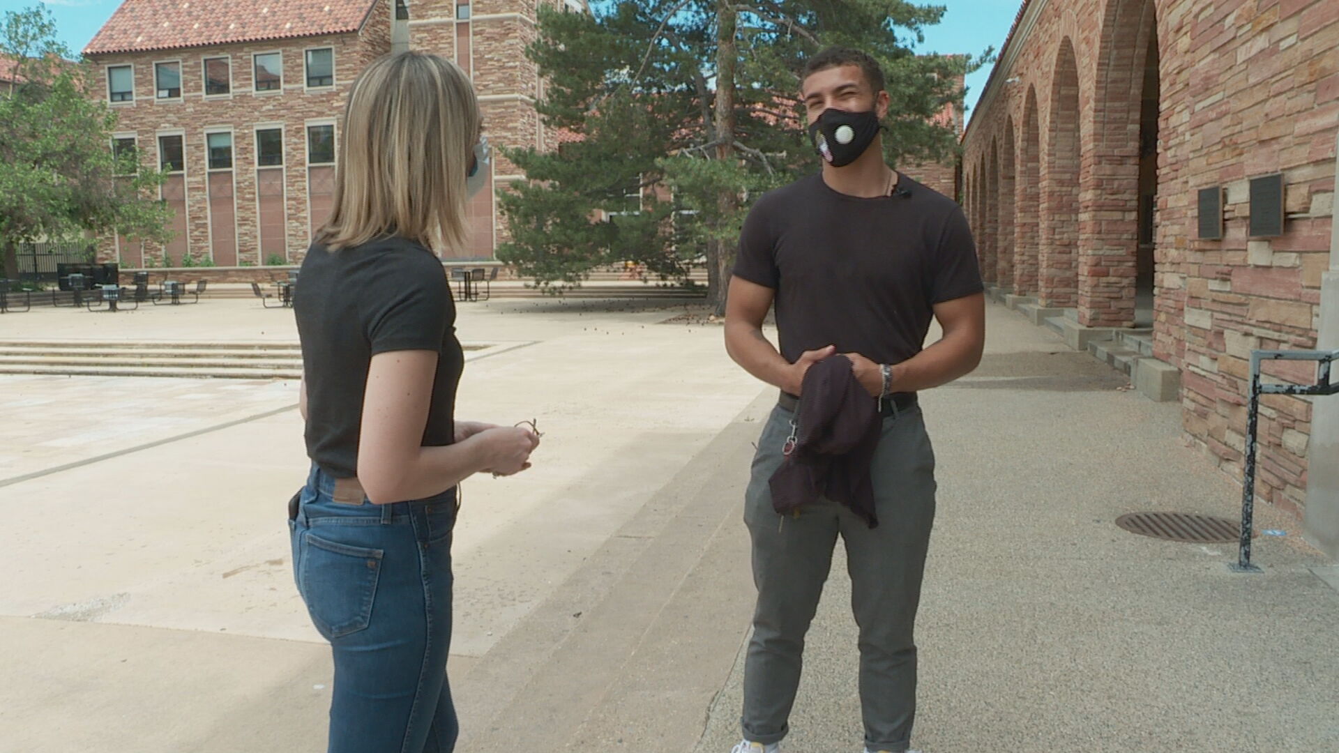 CBS4's Kati Weis interviews Max Bailey at the University of Colorado campus in Boulder.