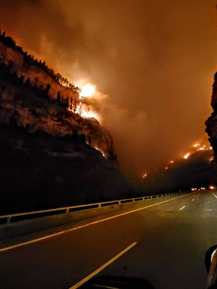 An image of the Grizzly Creek Fire on Aug. 14.