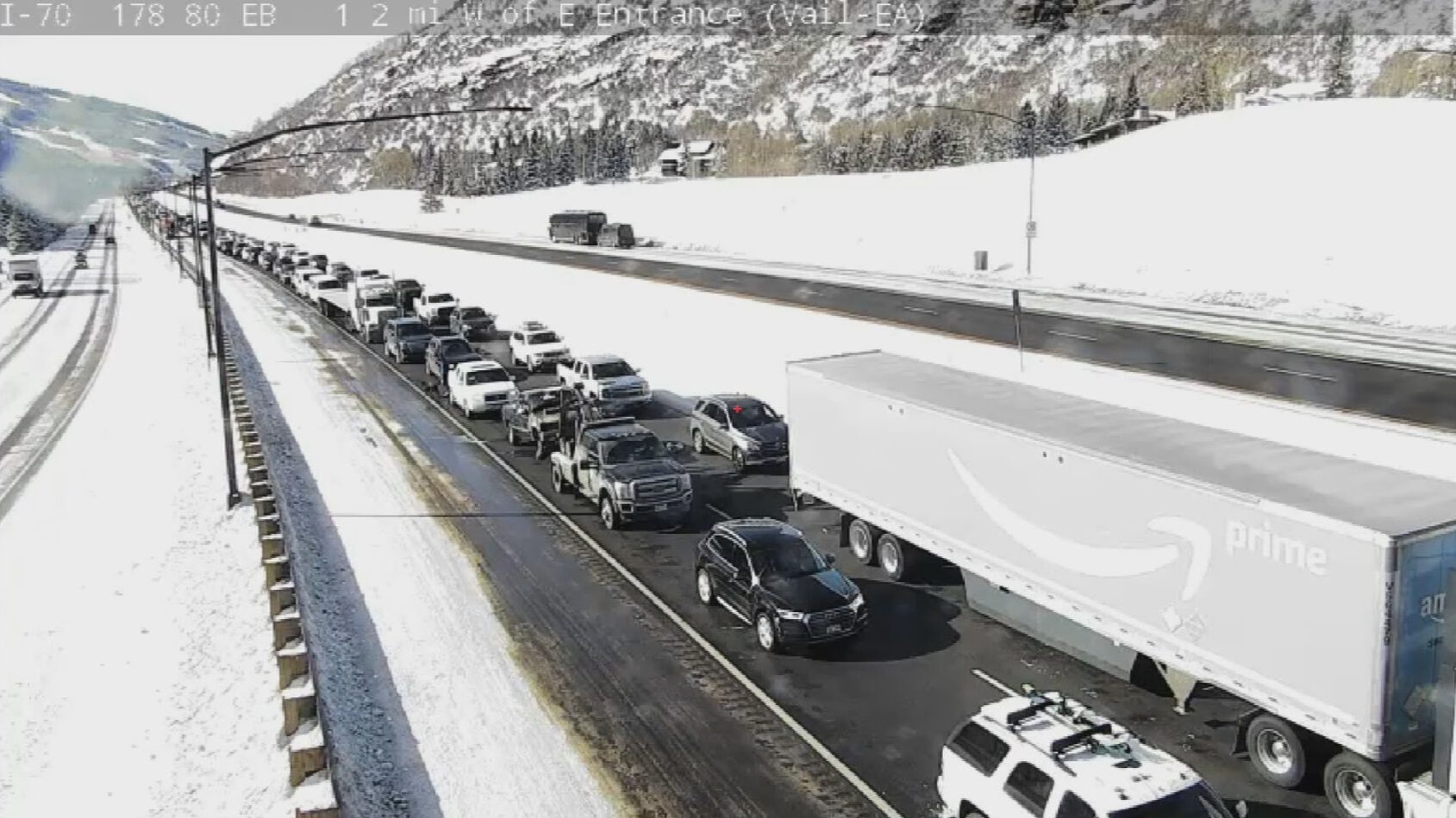 Interstate 70 Reopens At Vail Pass After Amazon Truck