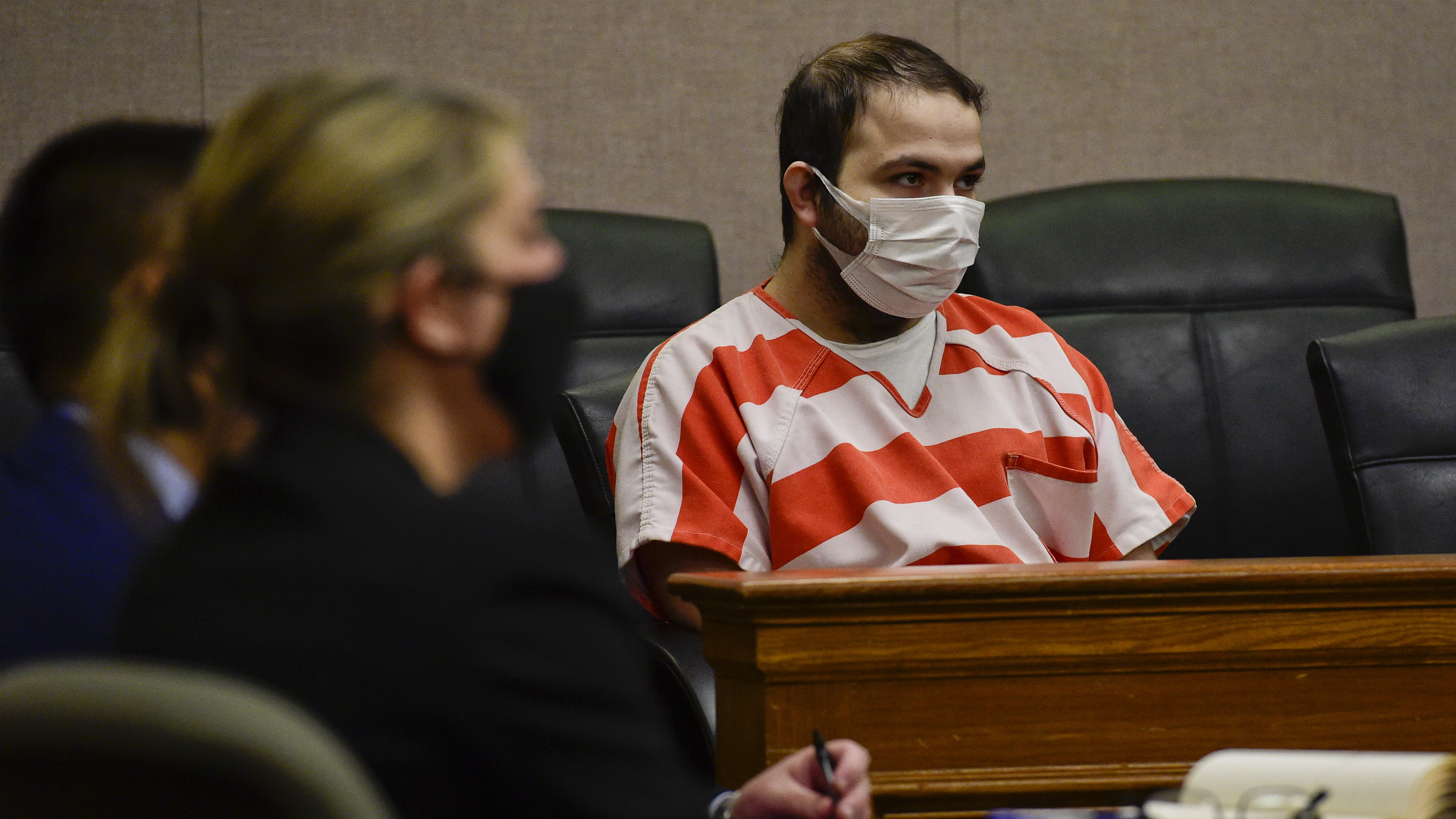 Ahmad Al Aliwi Alissa appears in a Boulder County District courtroom on May 25, 2021.