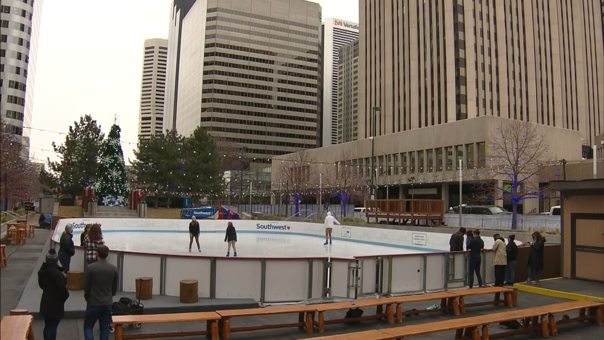 Downtown Denver Rink Opens For The Holiday Season