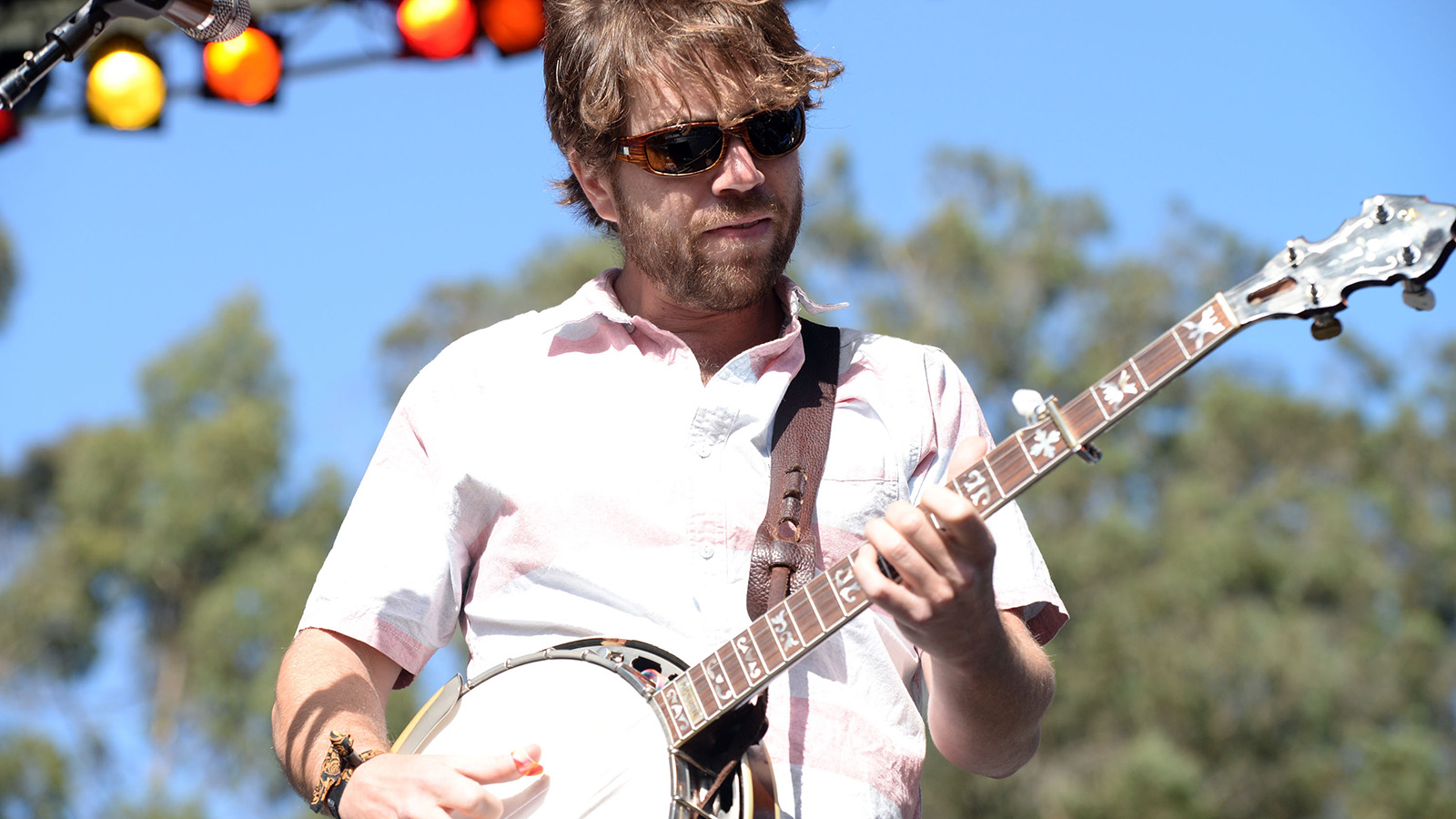 Banjo player Andy Thorn of Leftover Salmon performs onstage at Golden Gate Park on October 3, 2015 in San Francisco, California.